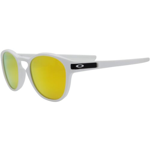 Ex Display Oakley Custom Latch Matte White Fire Iridium Mens Unisex Sunglasses