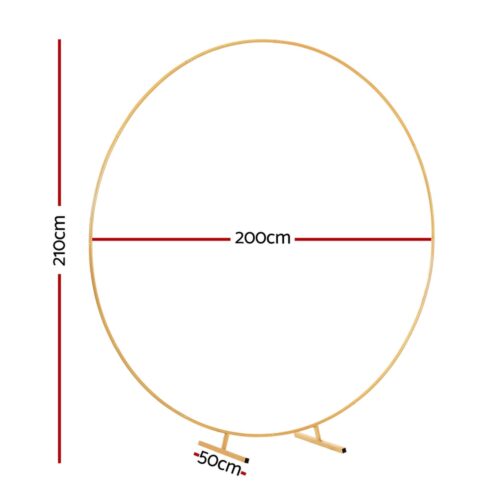 2M Round Backdrop Stand Wedding Background Decoration Party Flower Balloon Display - Image 2