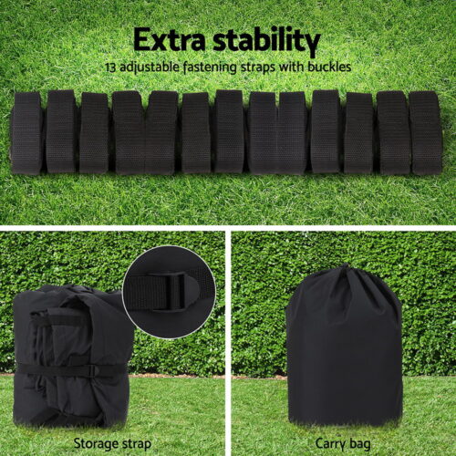 Seamanship Boat Cover 19-21ft Trailerable Jumbo Marine Grade Heavy Duty Black - Image 6
