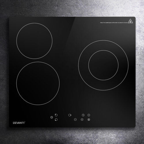 Devanti Electric Ceramic Cooktop 60cm Kitchen Cooker 4 Burner Hob Touch Control 5200W - Image 7