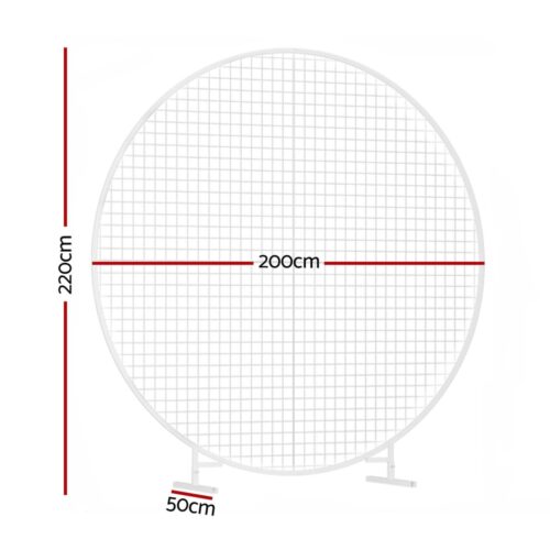 2M Round Backdrop Stand Wedding Background Decoration Party Flower Balloon Display - Image 2