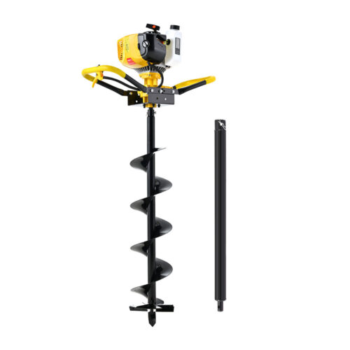 Giantz 74CC Post Hole Digger 200mm Petrol Drill Auger Extension Bits - Image 3