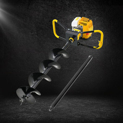 Giantz 74CC Post Hole Digger 200mm Petrol Drill Auger Extension Bits - Image 7