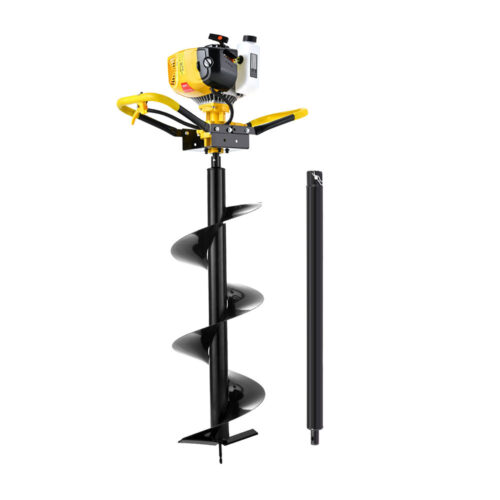 Giantz 74CC Post Hole Digger 300mm Petrol Drill Auger Extension Bits - Image 3