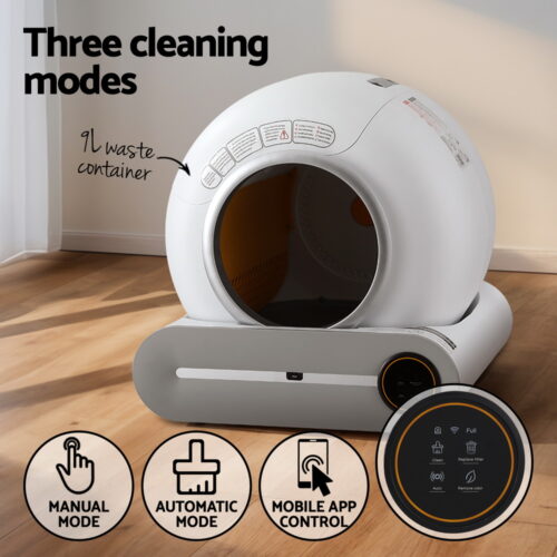 i.Pet Automatic Cat Litter Box Self-Cleaning Large Smart Cat Litter Box Toilet App Control 9L - Image 4
