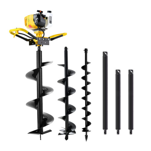 Giantz 74CC Post Hole Digger Petrol Motor Drill Extension Auger Bits Kits - Image 3