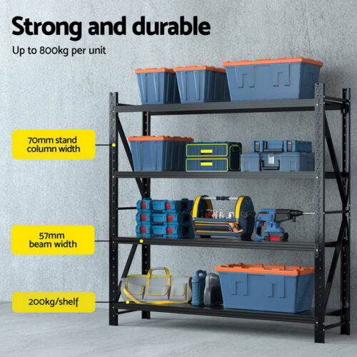 Giantz 2Mx2M Warehouse Shelving Garage Rack - Image 4