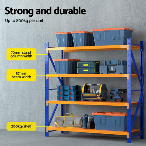 Giantz 2Mx1.8M Warehouse Shelving Garage Rack - Image 4