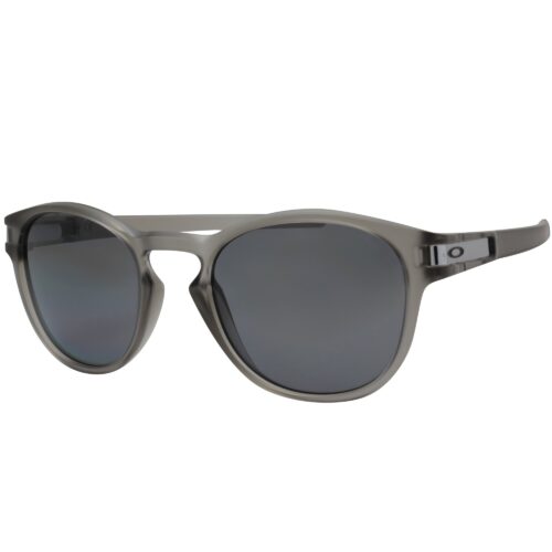 Oakley Custom Latch Matte Grey Ink Frame Grey Lens Mens Round Modern Sunglasses - Image 2
