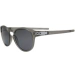 Oakley Custom Latch Matte Grey Ink Frame Grey Lens Mens Round Modern Sunglasses