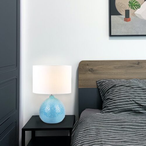Boden Ceramic Table Lamp - Blue - Image 3