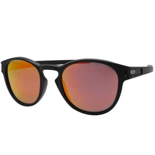 Oakley Custom Latch Matte Black Polarized Ruby Iridium Lens Mens Sunglasses - Image 2