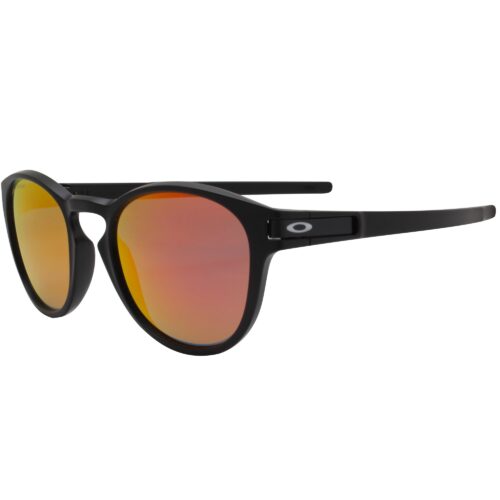 Oakley Custom Latch Matte Black Polarized Ruby Iridium Lens Mens Sunglasses