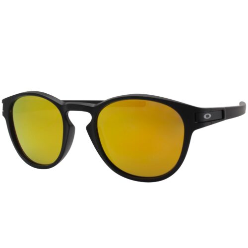 Oakley Custom Latch Matte Black Frame Fire Iridium Lens Mens Unisex Sunglasses - Image 2