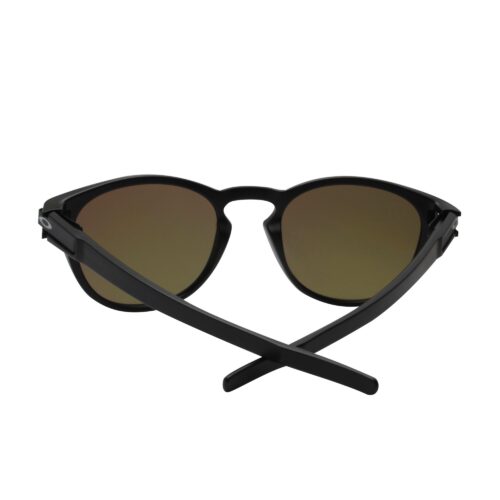 Oakley Custom Latch Matte Black Frame Fire Iridium Lens Mens Unisex Sunglasses - Image 5