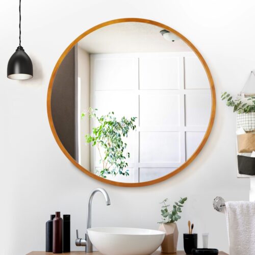 Embellir Wall Mirror Wooden Makeup 80cm - Image 7
