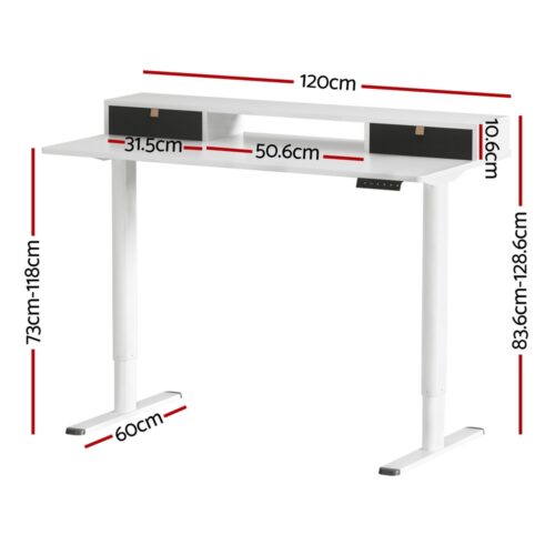 Artiss Electric Standing Desk Sit Stand Desks 120CM - Image 2