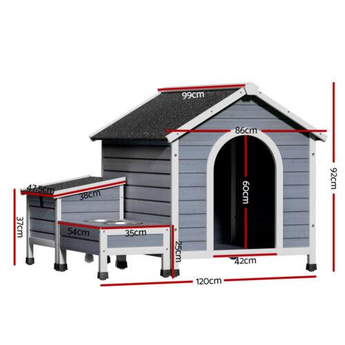 i.Pet Dog Kennel House Large Wooden Outdoor Pet Kennels Indoor Puppy Cabin - Image 2