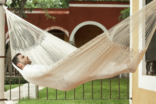 Outdoor undercover cotton Mayan Legacy hammock King size Marble - Image 4