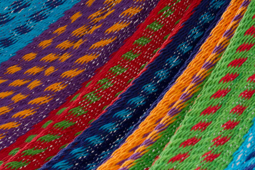 Outdoor undercover cotton Mayan Legacy hammock with hand crocheted tassels King Size Colorina - Image 2