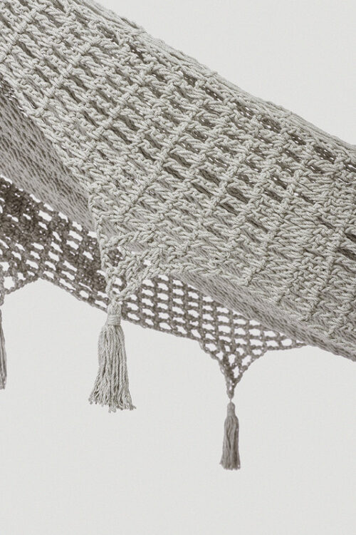 Outdoor undercover cotton Mayan Legacy hammock with hand crocheted tassels Queen Size Dream Sands - Image 4