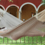 Mayan Legacy Queen Size Outdoor Cotton Dream Sands Hammock in Jardin Colour