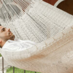 Mayan Legacy Queen Size Outdoor Cotton Mexican Hammock in Marble Colour