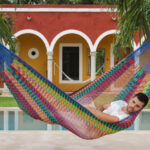 Outdoor undercover cotton Mayan Legacy hammock King size Mexicana