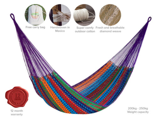 Outdoor undercover cotton Mayan Legacy hammock King size Colorina - Image 4