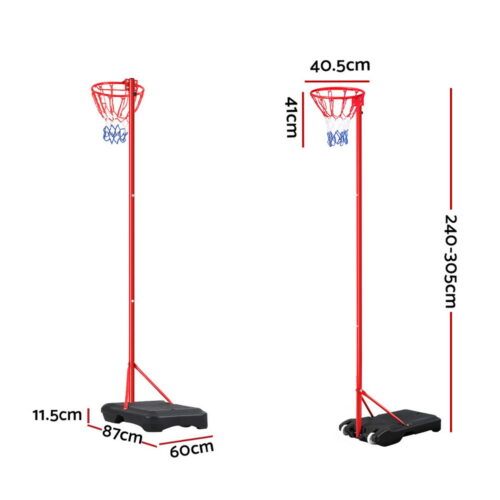 Everfit 3.05M Netball Hoop Basketball Stand System Net Ring - Image 2