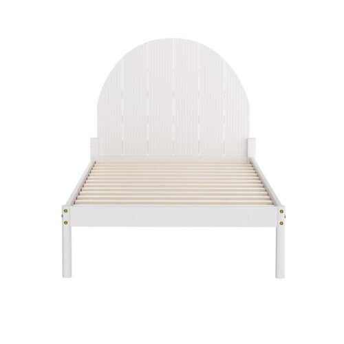 Artiss Bed Frame King Single Size Wooden White DALY - Image 3