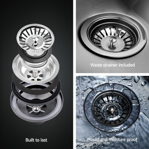 Cefito Kitchen Sink Basin Stainless Steel Under/Top/Flush Mount Bowl 155X50CM - Image 5