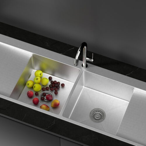 Cefito Kitchen Sink Basin Stainless Steel Under/Top/Flush Mount Bowl 155X50CM - Image 7