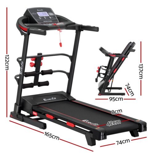 Everfit Treadmill Electric Home Gym Fitness Exercise Machine w/ Sit Up Bar 420mm - Image 2
