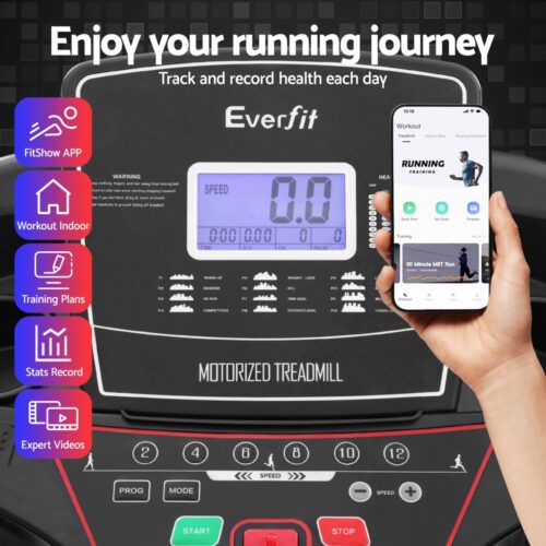 Everfit Treadmill Electric Home Gym Fitness Exercise Machine w/ Sit Up Bar 420mm - Image 5