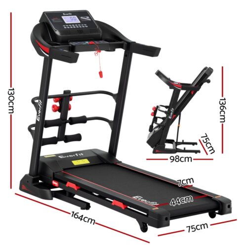 Everfit Treadmill Electric Home Gym Fitness Exercise Machine with Sit Up Bar 450mm - Image 2