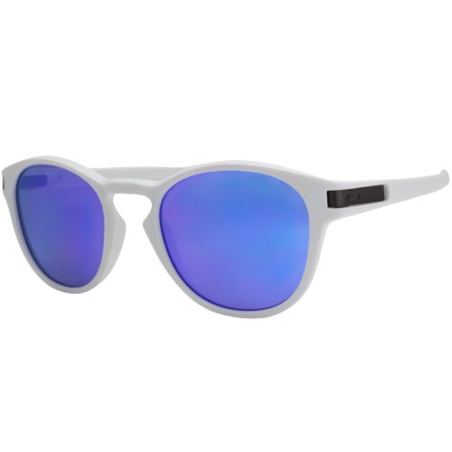 Oakley Custom Latch Matte White Violet Iridium Lens Mens Womens Sunglasses - Image 2