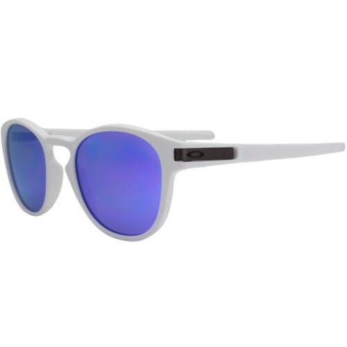 Oakley Custom Latch Matte White Violet Iridium Lens Mens Womens Sunglasses
