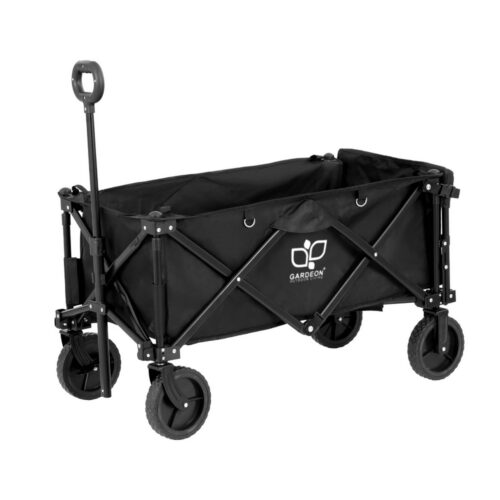Gardeon Garden Cart with Opening Rear Black - Image 3