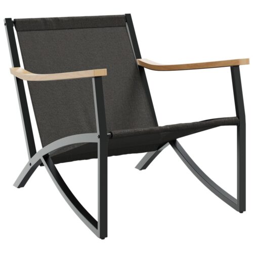 4-Piece Balcony Furniture Set with Cushions Black Steel - Image 4