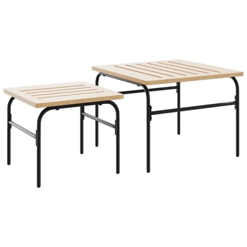 4-Piece Balcony Furniture Set with Cushions Black Steel - Image 5