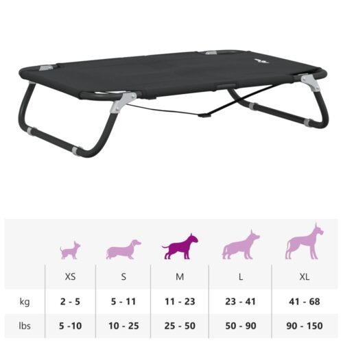 Dog Bed Foldable Anthracite Oxford Fabric Steel - Image 11