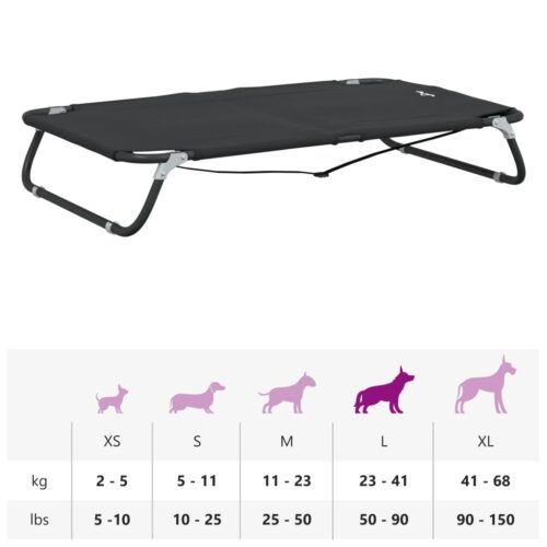 Dog Bed Foldable Anthracite Oxford Fabric Steel - Image 11