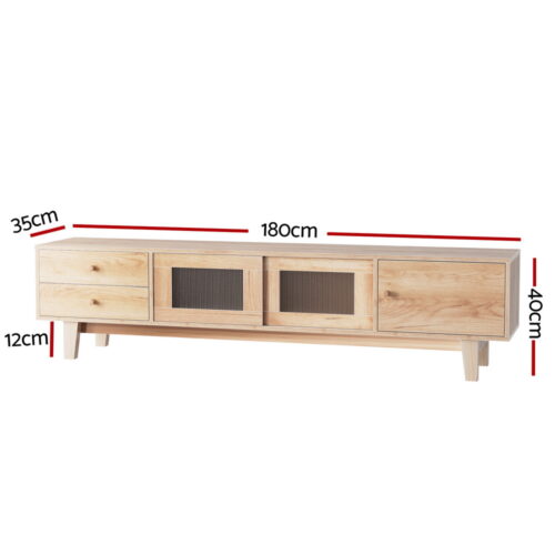 Artiss TV Cabinet Entertainment Unit Stand Storage Drawer 180CM - Image 4