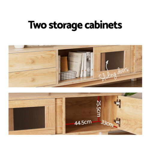 Artiss TV Cabinet Entertainment Unit Stand Storage Drawer 180CM - Image 6