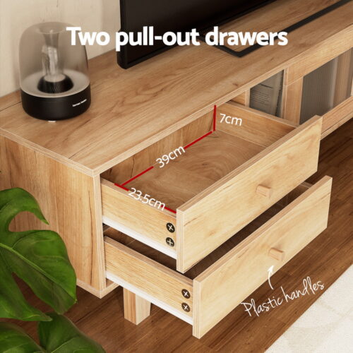 Artiss TV Cabinet Entertainment Unit Stand Storage Drawer 180CM - Image 7