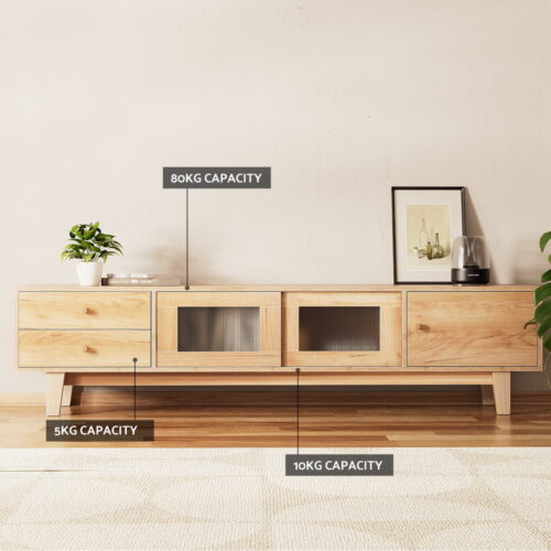 Artiss TV Cabinet Entertainment Unit Stand Storage Drawer 180CM - Image 8