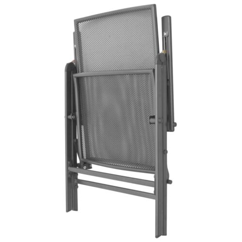 Reclining Garden Chair Set 3-Piece Anthracite Powder-coated Steel - Image 6