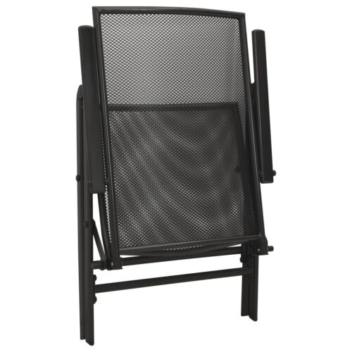 Reclining Garden Chair Set 5-Piece Anthracite Powder-coated Steel - Image 6