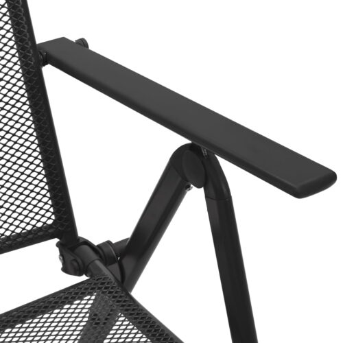 Reclining Garden Chair Set 5-Piece Anthracite Powder-coated Steel - Image 8